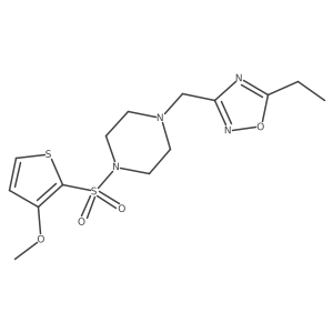 Piperazine, 1-[(5-ethyl-1,2,4-oxadiazol-3-yl)methyl]-4-[(3-methoxy-2-thienyl)sulfonyl]-结构式