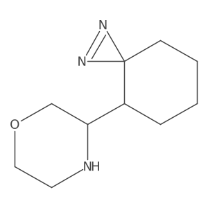 4-(Morpholin-3-yl)-1,2-diazaspiro[2.5]oct-1-ene结构式