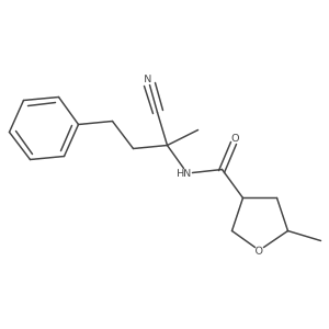 n-(1-Cyano-1-methyl-3-phenylpropyl)-5-methyloxolane-3-carboxamide Structure