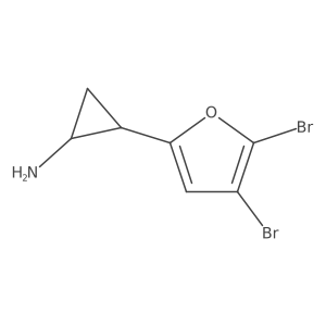 rac-(1R,2R)-2-(4,5-dibromofuran-2-yl)cyclopropan-1-amine Structure