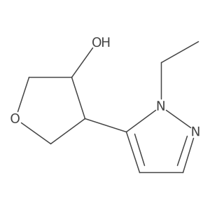 rac-(3R,4S)-4-(1-ethyl-1H-pyrazol-5-yl)oxolan-3-ol Structure