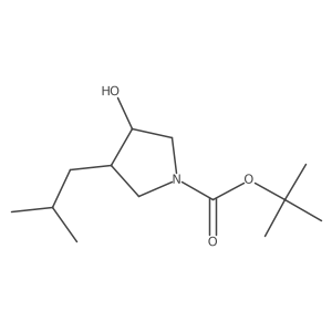 rac-tert-butyl (3R,4S)-3-hydroxy-4-(2-methylpropyl)pyrrolidine-1-carboxylate Structure