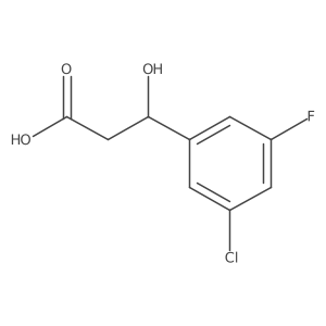 (3S)-3-(3-chloro-5-fluorophenyl)-3-hydroxypropanoic acid结构式