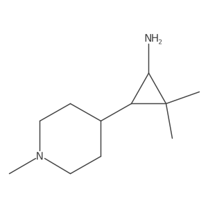 rac-(1R,3S)-2,2-dimethyl-3-(1-methylpiperidin-4-yl)cyclopropan-1-amine结构式