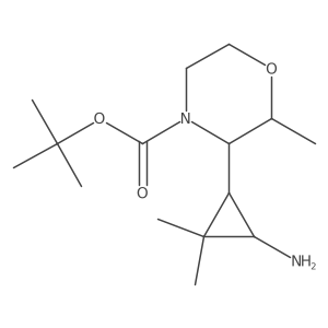 tert-butyl (2R)-3-[(1RS,3SR)-3-amino-2,2-dimethylcyclopropyl]-2-methylmorpholine-4-carboxylate Structure