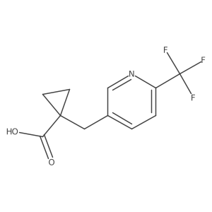 1-{[6-(Trifluoromethyl)pyridin-3-yl]methyl}cyclopropane-1-carboxylic acid Structure