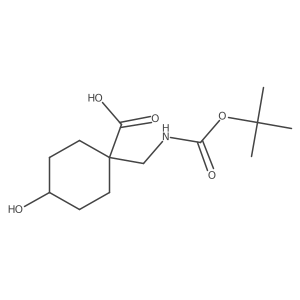 1-({[(Tert-butoxy)carbonyl]amino}methyl)-4-hydroxycyclohexane-1-carboxylic acid结构式