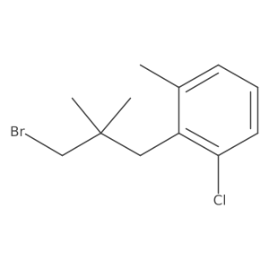 2-(3-Bromo-2,2-dimethylpropyl)-1-chloro-3-methylbenzene结构式