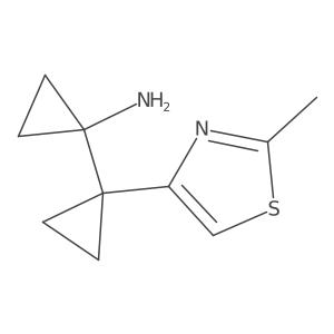 1-[1-(2-Methyl-1,3-thiazol-4-yl)cyclopropyl]cyclopropan-1-amine Structure