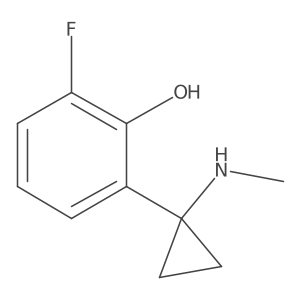 2-Fluoro-6-[1-(methylamino)cyclopropyl]phenol结构式