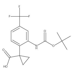 1-(2-{[(Tert-butoxy)carbonyl]amino}-4-(trifluoromethyl)phenyl)cyclopropane-1-carboxylic acid Structure