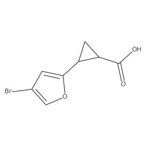 2-(4-Bromofuran-2-yl)cyclopropane-1-carboxylic acid结构式