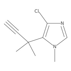4-chloro-1-methyl-5-(2-methylbut-3-yn-2-yl)-1H-imidazole结构式