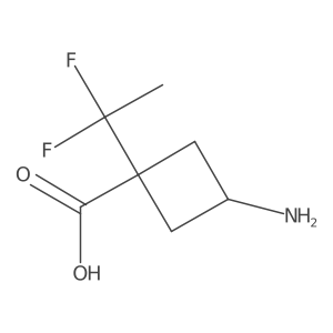 3-Amino-1-(1,1-difluoroethyl)cyclobutane-1-carboxylic acid结构式