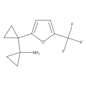 1-{1-[5-(Trifluoromethyl)furan-2-yl]cyclopropyl}cyclopropan-1-amine Structure