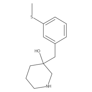3-{[3-(Methylsulfanyl)phenyl]methyl}piperidin-3-ol结构式