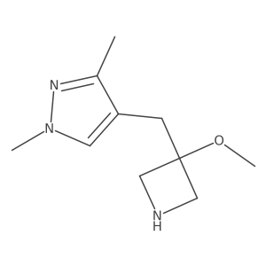 4-[(3-methoxyazetidin-3-yl)methyl]-1,3-dimethyl-1H-pyrazole Structure