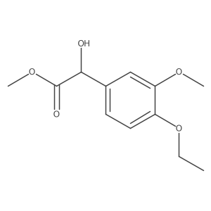 Methyl 2-(4-ethoxy-3-methoxyphenyl)-2-hydroxyacetate结构式