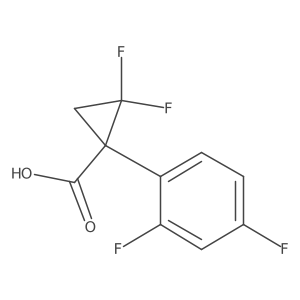 1-(2,4-Difluorophenyl)-2,2-difluorocyclopropane-1-carboxylic acid结构式