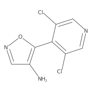 5-(3,5-Dichloropyridin-4-yl)-1,2-oxazol-4-amine结构式