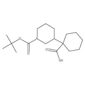 1-{1-[(Tert-butoxy)carbonyl]piperidin-3-yl}cyclohexane-1-carboxylic acid结构式