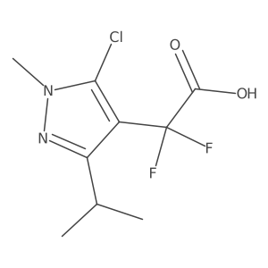 2-[5-chloro-1-methyl-3-(propan-2-yl)-1H-pyrazol-4-yl]-2,2-difluoroacetic acid Structure
