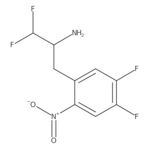 3-(4,5-Difluoro-2-nitrophenyl)-1,1-difluoropropan-2-amine Structure