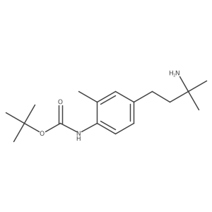 tert-butyl N-[4-(3-amino-3-methylbutyl)-2-methylphenyl]carbamate Structure