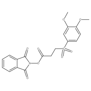 1,3-dioxo-2,3-dihydro-1H-isoindol-2-yl 3-(3,4-dimethoxybenzenesulfonyl)propanoate结构式