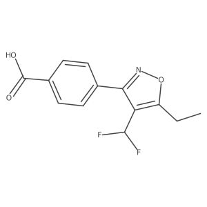 4-[4-(Difluoromethyl)-5-ethyl-1,2-oxazol-3-yl]benzoic acid Structure