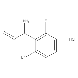 (R)-1-(2-Bromo-6-fluorophenyl)prop-2-EN-1-amine hcl Structure
