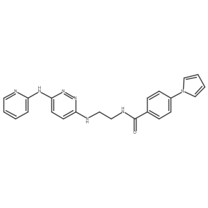 n-[2-({6-[(Pyridin-2-yl)amino]pyridazin-3-yl}amino)ethyl]-4-(1h-pyrrol-1-yl)benzamide Structure