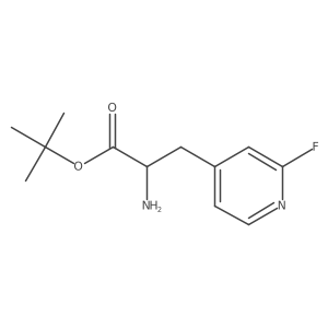 tert-butyl (2S)-2-amino-3-(2-fluoropyridin-4-yl)propanoate结构式