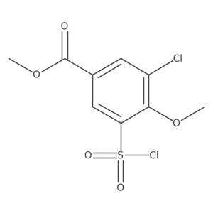 Methyl 3-chloro-5-(chlorosulfonyl)-4-methoxybenzoate结构式