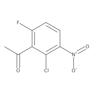 1-(2-Chloro-6-fluoro-3-nitrophenyl)ethanone结构式