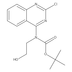 tert-butyl N-(2-chloroquinazolin-4-yl)-N-(2-hydroxyethyl)carbamate结构式