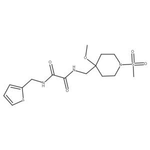 N'-[(1-methanesulfonyl-4-methoxypiperidin-4-yl)methyl]-N-[(thiophen-2-yl)methyl]ethanediamide Structure