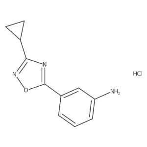 3-(3-Cyclopropyl-1,2,4-oxadiazol-5-yl)aniline hydrochloride Structure