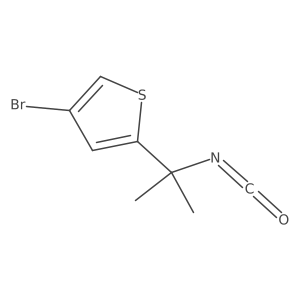 4-Bromo-2-(2-isocyanatopropan-2-yl)thiophene结构式