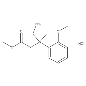 Methyl 4-amino-3-(2-methoxyphenyl)-3-methylbutanoate hydrochloride结构式