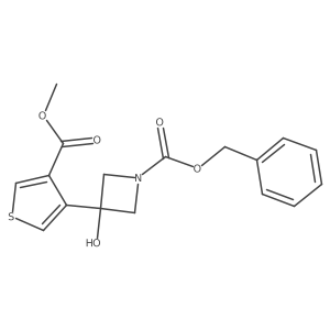Benzyl 3-hydroxy-3-[4-(methoxycarbonyl)thiophen-3-yl]azetidine-1-carboxylate Structure
