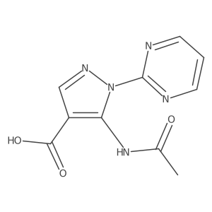 5-acetamido-1-(pyrimidin-2-yl)-1H-pyrazole-4-carboxylic acid结构式