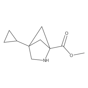 Methyl 4-cyclopropyl-2-azabicyclo[2.1.1]hexane-1-carboxylate结构式