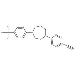 6-{4-[5-(Trifluoromethyl)pyridin-2-yl]-1,4-diazepan-1-yl}pyridazine-3-carbonitrile Structure