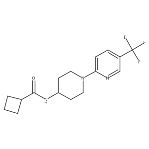 N-{1-[5-(trifluoromethyl)pyridin-2-yl]piperidin-4-yl}cyclobutanecarboxamide Structure