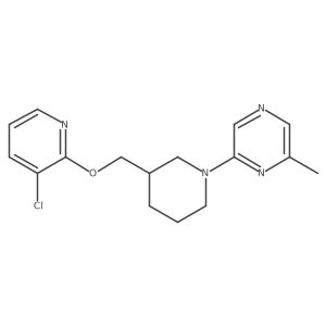 2-(3-{[(3-Chloropyridin-2-yl)oxy]methyl}piperidin-1-yl)-6-methylpyrazine Structure