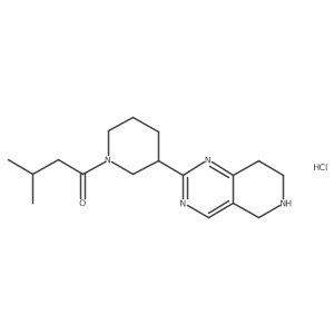 3-Methyl-1-(3-(5,6,7,8-tetrahydropyrido[4,3-d]pyrimidin-2-yl)piperidin-1-yl)butan-1-one hydrochloride结构式