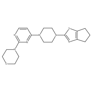 4-[4-(4-{4H,5H,6H-cyclopenta[d][1,3]thiazol-2-yl}piperazin-1-yl)pyrimidin-2-yl]morpholine结构式