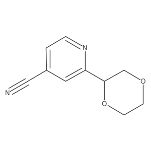 2-(1,4-Dioxan-2-yl)pyridine-4-carbonitrile结构式