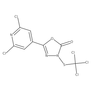 5-(2,6-Dichloro-4-pyridinyl)-3-[(trichloromethyl)thio]-1,3,4-oxadiazol-2(3H)-one结构式